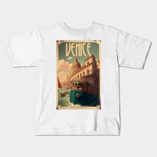 Venice Italy Vintage Travel Art Poster Kids T-Shirt